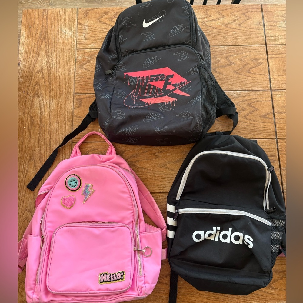 Nike and Adidas Backpacks Set